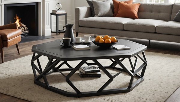 Table basse hexa : style et finesse des structures métalliques
